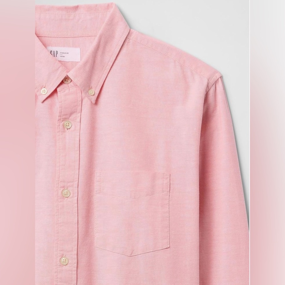 GAP Men's Long Sleeve Oxford Button Down Shirt - Picture 4 of 10